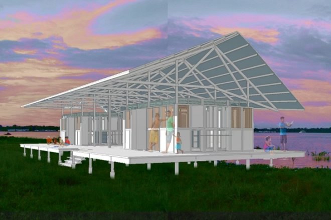 Vagalume Eco Library, Davis Brody Bond, vagalume, amazon, modular library, eco library, humanitarian design