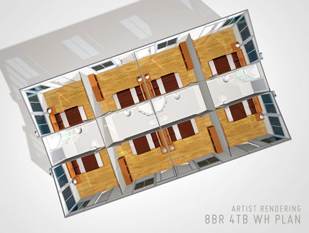 unfolding architecture, potable space,unfolding shipping container ,cargotecture, green building, portable office, portable dorms, portable housing, eco house, container house, contempropary mobile housing, instant shelter,