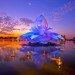 Loi Krathong, floating festival, full moon festival, apostrophy's, bangkok, thailand, udonthani, floods, lotus, giant lotus, floating lotus, green design, sustainable design, eco-design, wire, reusable materials, fabric, projections