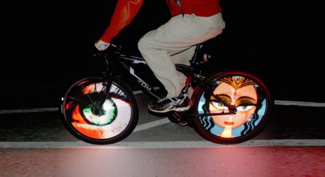 bike lights, unique bike lighting, green transportation, alternative transportation, SpotMe Buttons, Vespertine Reflective Belt, Project Aura, Mini Monkey Light, LED by Light Light Straps, Fibre Flare Side Light, Angella Mackey Jacket and Cape, LED bike lights, LED by Lite