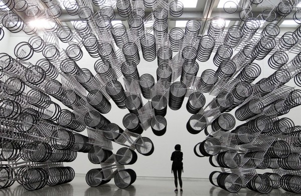 ai weiwei, forever bicycles, chinese art, bicycle art, political art, social art, installation china, taipei fine art museum