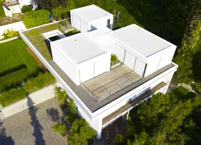 Roger Christ, Germany, House S, glazing, natural light, green roof, urban farming, rooftop garden, rooftop farming, urban development, green design, sustainable design, eco design, energy efficiency