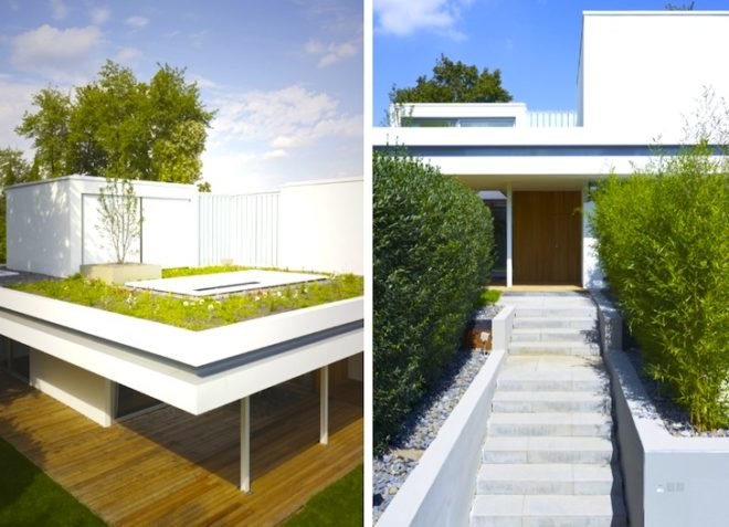 Roger Christ, Germany, House S, glazing, natural light, green roof, urban farming, rooftop garden, rooftop farming, urban development, green design, sustainable design, eco design, energy efficiency