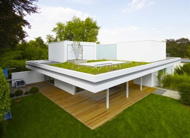 Roger Christ, Germany, House S, glazing, natural light, green roof, urban farming, rooftop garden, rooftop farming, urban development, green design, sustainable design, eco design, energy efficiency