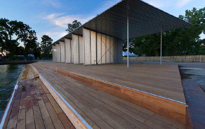 aro, architecture research office, aro long dock, aro long dock park, long dock park, long dock kayak pavilion, green design, sustainable design, sustainable landscaping
