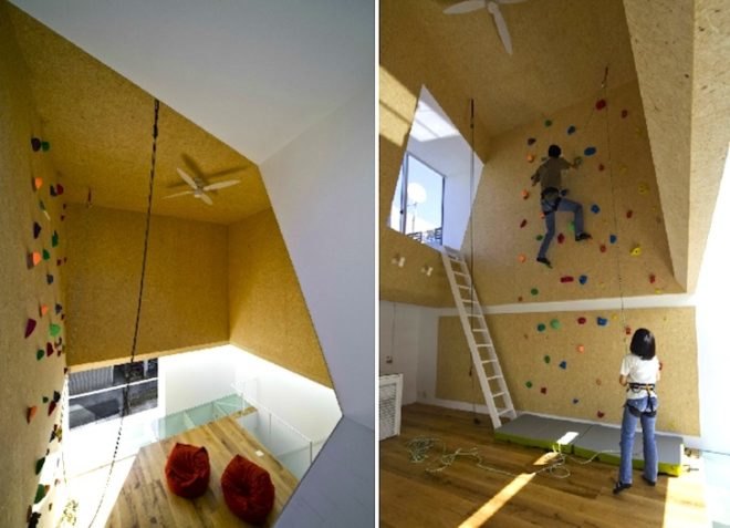 green design, sustainable design, eco-design, rock climbing, Japan, shinagawa-ku, daylighting, skylight, vertical, minimalism, small footprint, EANA