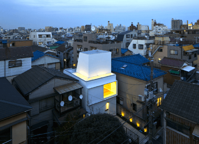 green design, sustainable design, eco-design, rock climbing, Japan, shinagawa-ku, daylighting, skylight, vertical, minimalism, small footprint, EANA