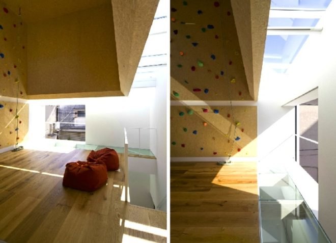 green design, sustainable design, eco-design, rock climbing, Japan, shinagawa-ku, daylighting, skylight, vertical, minimalism, small footprint, EANA