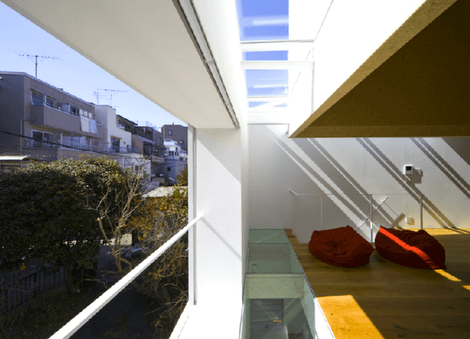 green design, sustainable design, eco-design, rock climbing, Japan, shinagawa-ku, daylighting, skylight, vertical, minimalism, small footprint, EANA