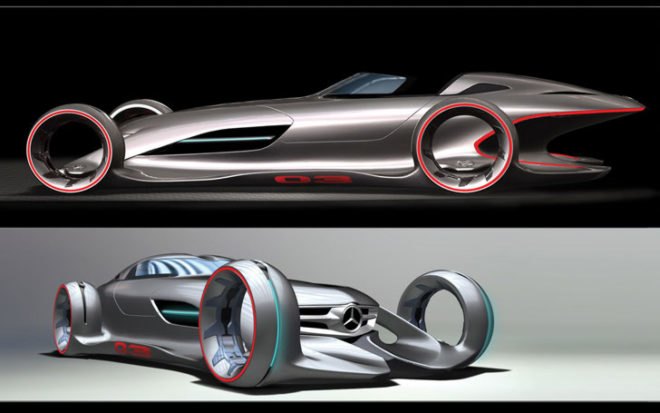 LA auto show, LA auto show design challenge, movie cars of the future, green automotive design, green car, green vehicle, green transportation, alternative transportation, concept car, electric car, Honda IH, Mercedes-Benz Silver Arrow, Subaru Horizon, Smart 341 Parkour, Hyundai Stratus Sprinter, Maybach Berline