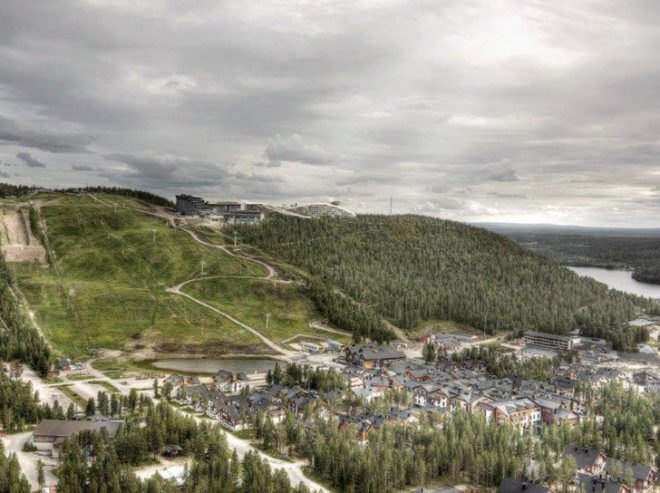 Bjarke Ingles, BIG Architects, Lapland, levi Ski Resort, Koutalaki Ski Village, Ski resort, sloping roofs, green design, eco design, sustainable design,