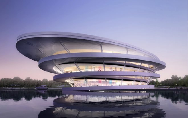bike city, chongming bike park, JDS architects, spiraling bike park design, chinese bicycle city