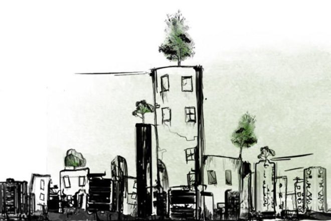 green design, eco design, sustainable design, Beirut Wonder Forest, Studio Invisible, Lebanon, Beirut, roof gardens, Rainwater filtering, solar gain