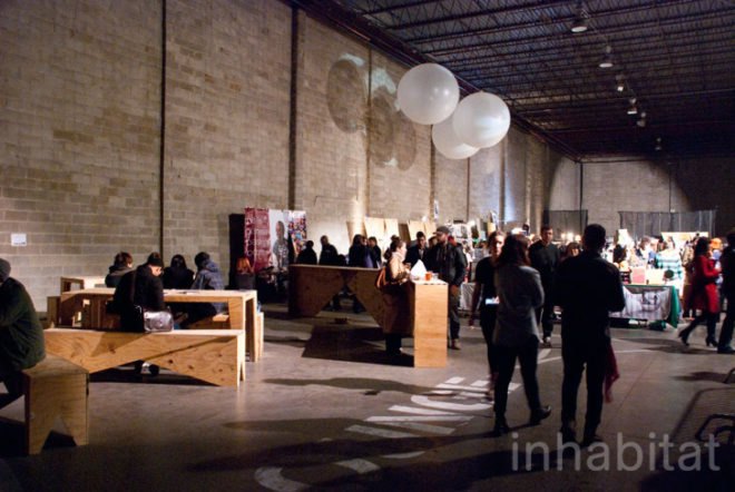 Brooklyn Night Bazaar; Williamsburg; Brooklyn; New York; New York City; night market; flea market; JDS Architects; Julien de Smedt; Ken Farmer; Aaron Broudo; Inhabitat NYC; Inhabitat; Amanda Coen; Amanda Silvana Coen; green design; green architecture; sustainable design; urban planning; public space; sustainable architecture; repurposed space; repurposed materials; industrial warehouse; Nuit Blanche; DoTank: Brooklyn