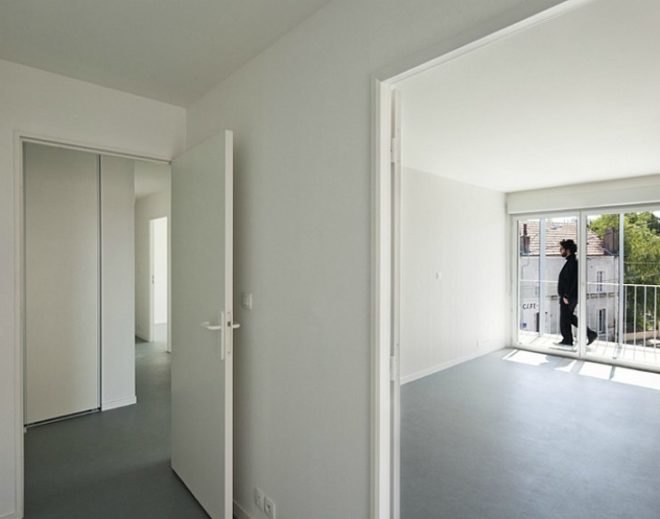 CHL Social Housing, Atelier O-S, social housing, france, louvers, solar passive design, affordable housing