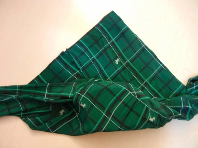 HOW TO: Wrap a Gift Using an Old Shirt, how to, diy, inhabitat diy, creative gift wrapping, gift wrapping, green gift wrapping, shirt giftwrap, green giftwrap, green gift wrap, green design, eco design, sustainable design, alternative gift wrap, sustainable gift wrap, creative ways to wrap a present, how to wrap a present, how to wrap a gift, furoshiki