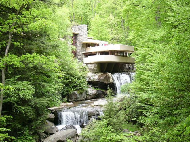 green design, eco design, sustainable design, Frank Lloyd Wright, Bruce Beresford, Taliesin, Driving Miss Daisy, Robie House, ORganic Architecture, Fallingwater, Darwin D. Martin House, Radiant Flooring, cantilever