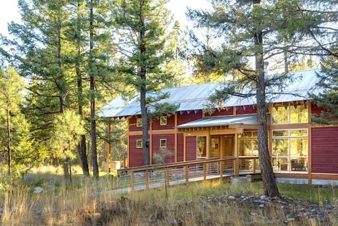 Foster Loop Cabin, Washington State, Mazama, Campground, footprint, minimalist, low environmental impact, green design, sustainable design, eco design, Balance Architects, cabin, green cabin, forest, catwalk, campground