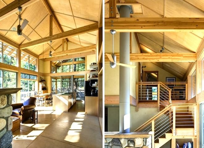 Foster Loop Cabin, Washington State, Mazama, Campground, footprint, minimalist, low environmental impact, green design, sustainable design, eco design, Balance Architects, cabin, green cabin, forest, catwalk, campground