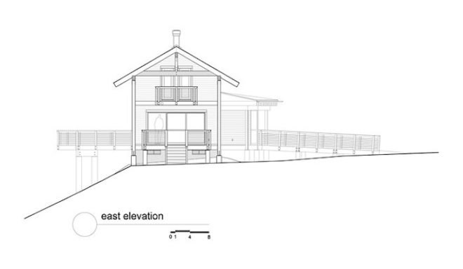 Foster Loop Cabin, Washington State, Mazama, Campground, footprint, minimalist, low environmental impact, green design, sustainable design, eco design, Balance Architects, cabin, green cabin, forest, catwalk, campground