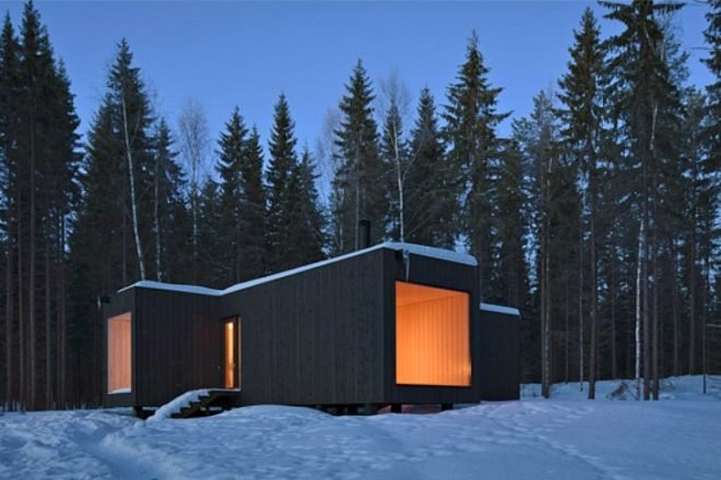 Four-Cornered Villa, Avanto Architects, off grid, off grid cabin, low impact retreat, finland