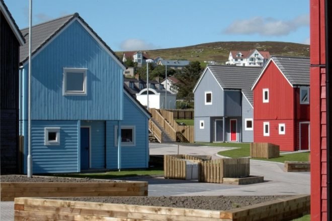 Grödians Social Housing Development, Richard Gibson Architects, scotland, social housing, energy efficient housing, green homes,