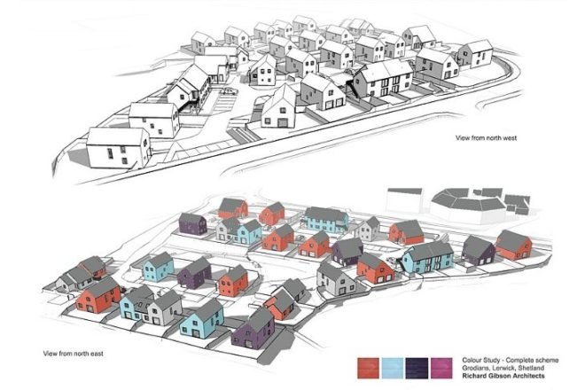 Grödians Social Housing Development, Richard Gibson Architects, scotland, social housing, energy efficient housing, green homes,
