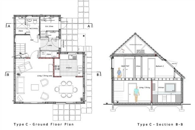 Grödians Social Housing Development, Richard Gibson Architects, scotland, social housing, energy efficient housing, green homes,