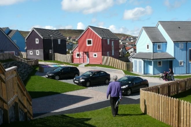 Grödians Social Housing Development, Richard Gibson Architects, scotland, social housing, energy efficient housing, green homes,