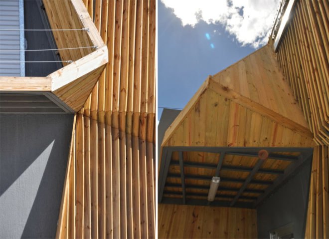 bris de soleil, eco retrofit, eco-materials, Green Building, green facade, green school, Incubadora Social ITESM-Bancome, Mexico green building, natural cooling, reclaimed building, SHINE Architecture, wood facade