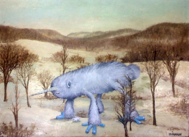 Chris MacMahon, involuntary landscapes, recycling old paintings, what to do with old painting, eco art, green art, environmental art, artist using recycled materials, involuntary collaborations, deviant art, deviantart, monster paintings