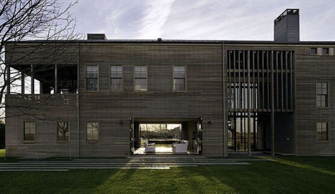 green design, eco design, sustainable design, Leroy Street STudio, Louver House, louver skin, long island, barn residence, lap pool, wood shop, roof garden