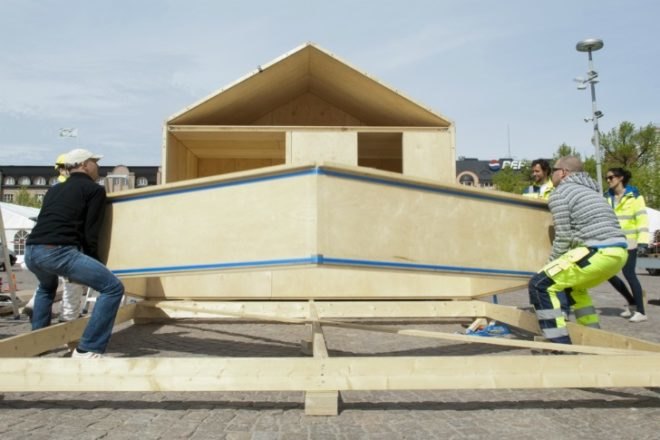 Liina Transitional Shelter, Aalto University Wood Program, transitional shelter, student project, prefab shelter, modular shelter, aalto university