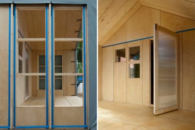 Liina Transitional Shelter, Aalto University Wood Program, transitional shelter, student project, prefab shelter, modular shelter, aalto university