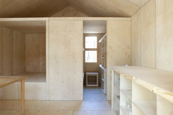 Liina Transitional Shelter, Aalto University Wood Program, transitional shelter, student project, prefab shelter, modular shelter, aalto university