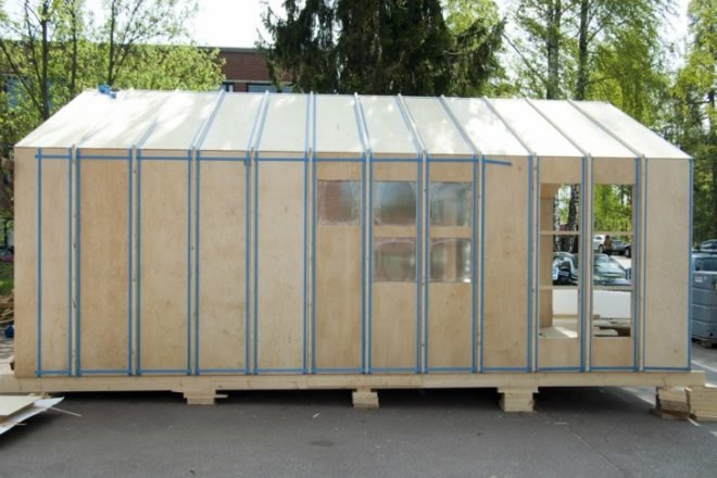 Liina Transitional Shelter, Aalto University Wood Program, transitional shelter, student project, prefab shelter, modular shelter, aalto university