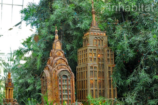 NYBG 2011 Holiday Train Show, new york botanical garden, holiday train show, applied imagination, paul busse, new york botanical garden train show, buildings made from plant parts, sculptures made from plants