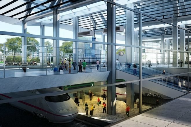 Ourense Station, Foster and Partners, spain, high speed rail, high speed rail station, green transportation, sustainable architecture