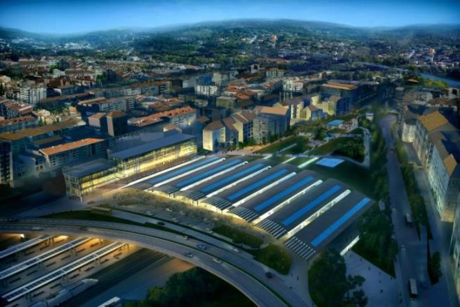 Ourense Station, Foster and Partners, spain, high speed rail, high speed rail station, green transportation, sustainable architecture