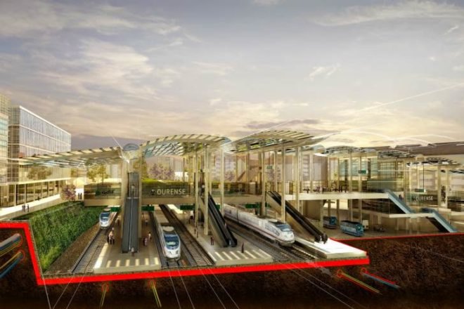 Ourense Station, Foster and Partners, spain, high speed rail, high speed rail station, green transportation, sustainable architecture