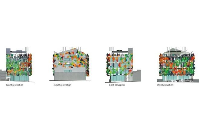 Pixel Building, Studio505, melbourne, australia's first carbon neutral building, carbon neutral, pixelated facade, water neutral