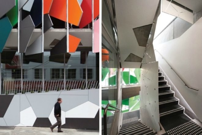 Pixel Building, Studio505, melbourne, australia's first carbon neutral building, carbon neutral, pixelated facade, water neutral