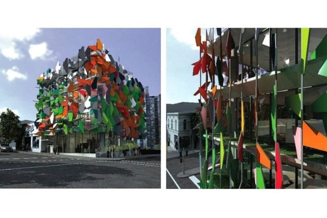 Pixel Building, Studio505, melbourne, australia's first carbon neutral building, carbon neutral, pixelated facade, water neutral