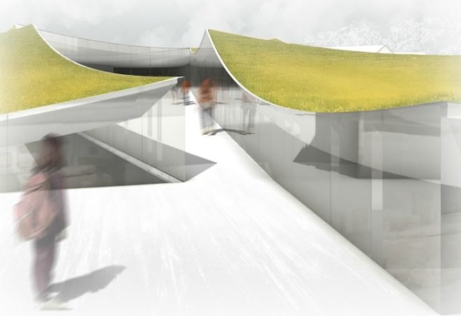 Ptuj Archaeological Museum, Enota, green roof, archaeology museum, natural daylighting, slovenia