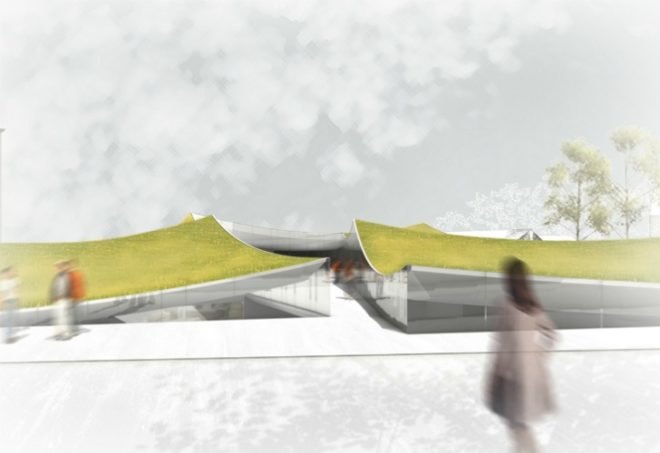 Ptuj Archaeological Museum, Enota, green roof, archaeology museum, natural daylighting, slovenia