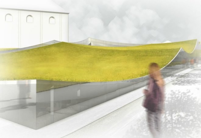 Ptuj Archaeological Museum, Enota, green roof, archaeology museum, natural daylighting, slovenia