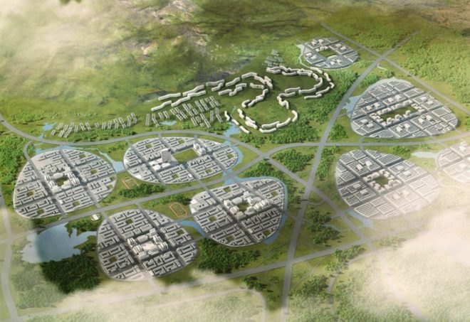 Qingdao Eco-Park, gmp Architekten, eco park, china, solar energy, eco city, qingdao