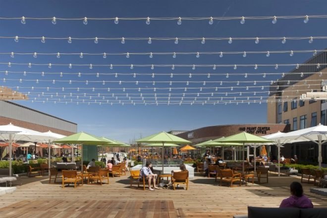 RIT Global Plaza, Arc, swa group, Rochester Institute of Technology, global village, social hub, green design, landscape architecture