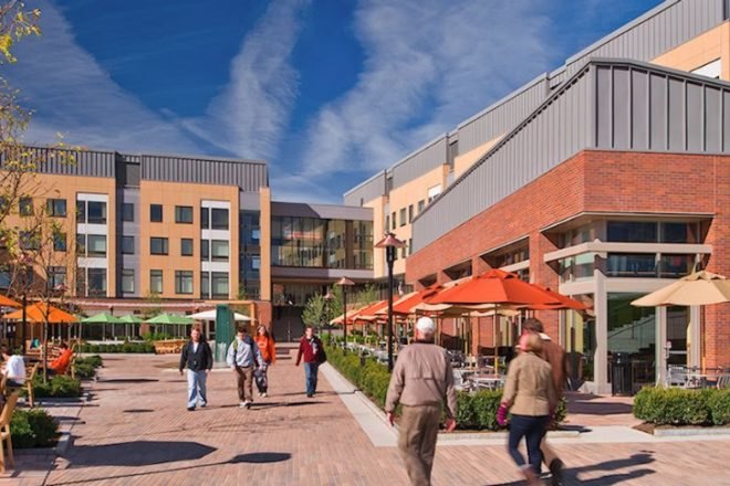RIT Global Plaza, Arc, swa group, Rochester Institute of Technology, global village, social hub, green design, landscape architecture