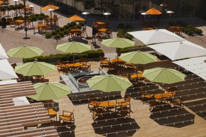 RIT Global Plaza, Arc, swa group, Rochester Institute of Technology, global village, social hub, green design, landscape architecture